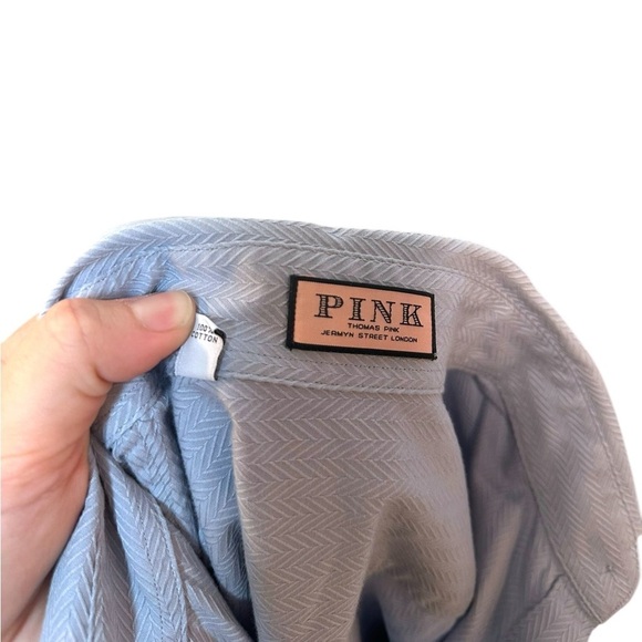 Thomas Pink | Women’s Classy Blue Chevron Button Down | Size 12 / Large | Office - Picture 6 of 6